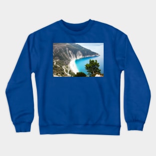 Myrtos Beach, Kefalonia island, Greece Crewneck Sweatshirt